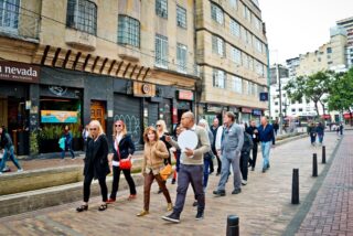 Street view on pedestrian street