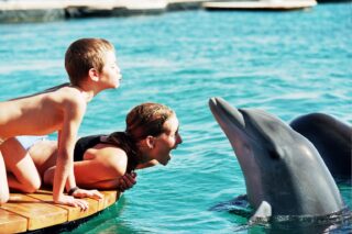 Kids with Dolphins