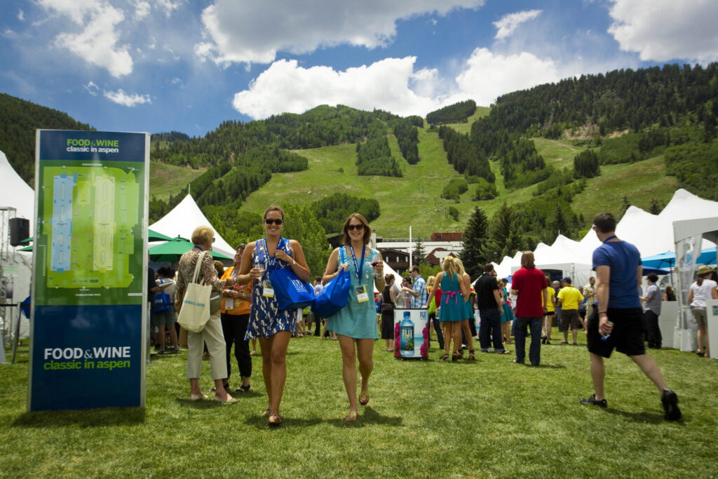 People attending the FOOD & WINE Classic in Aspen