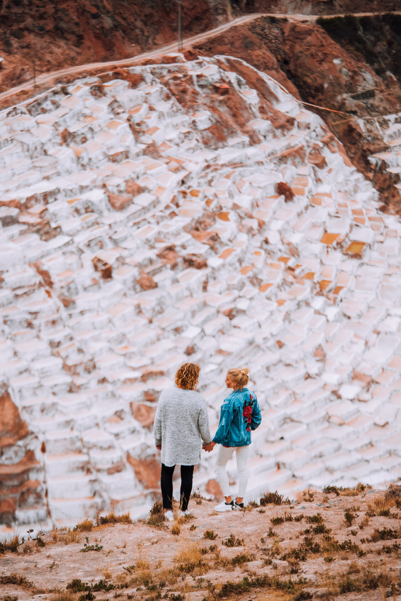 Couple admiring Sacred Valley