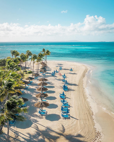 Aerial view of Palomino Island