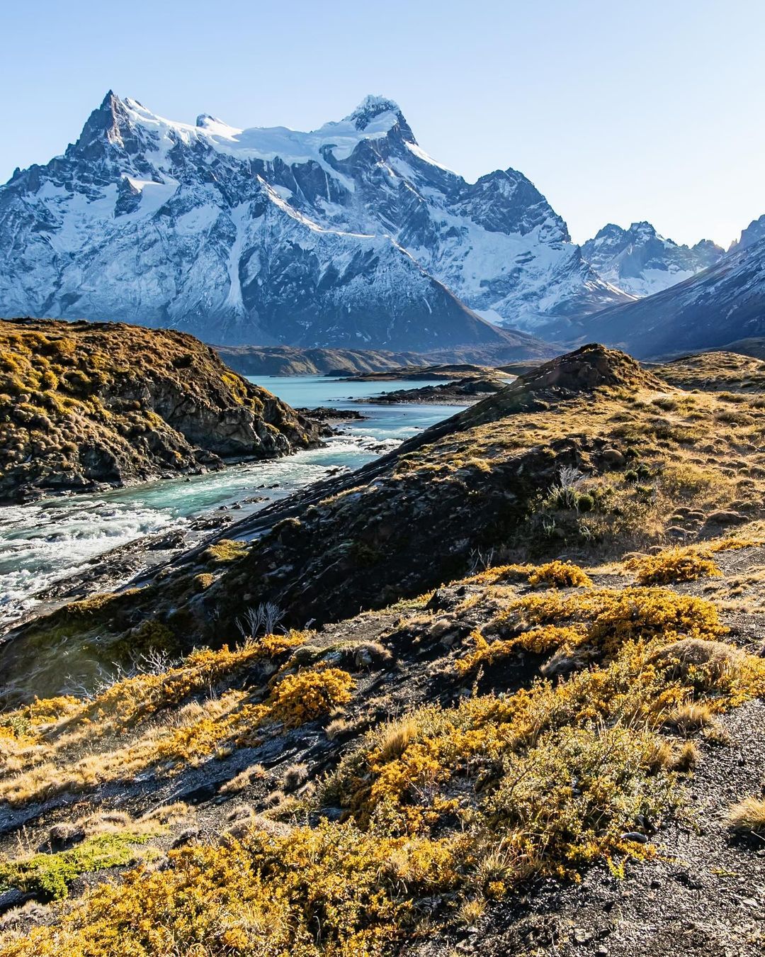 River running through mountain