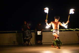 Fire dance performance