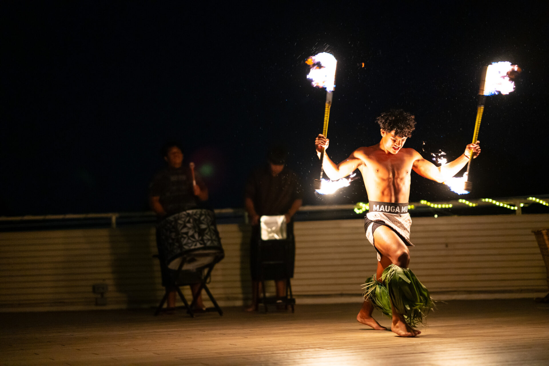 Fire dance performance