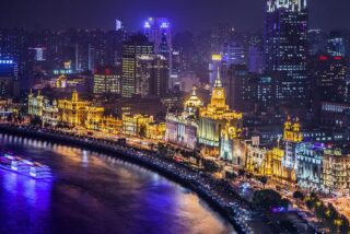 The Bund a waterfront area in central Shanghai