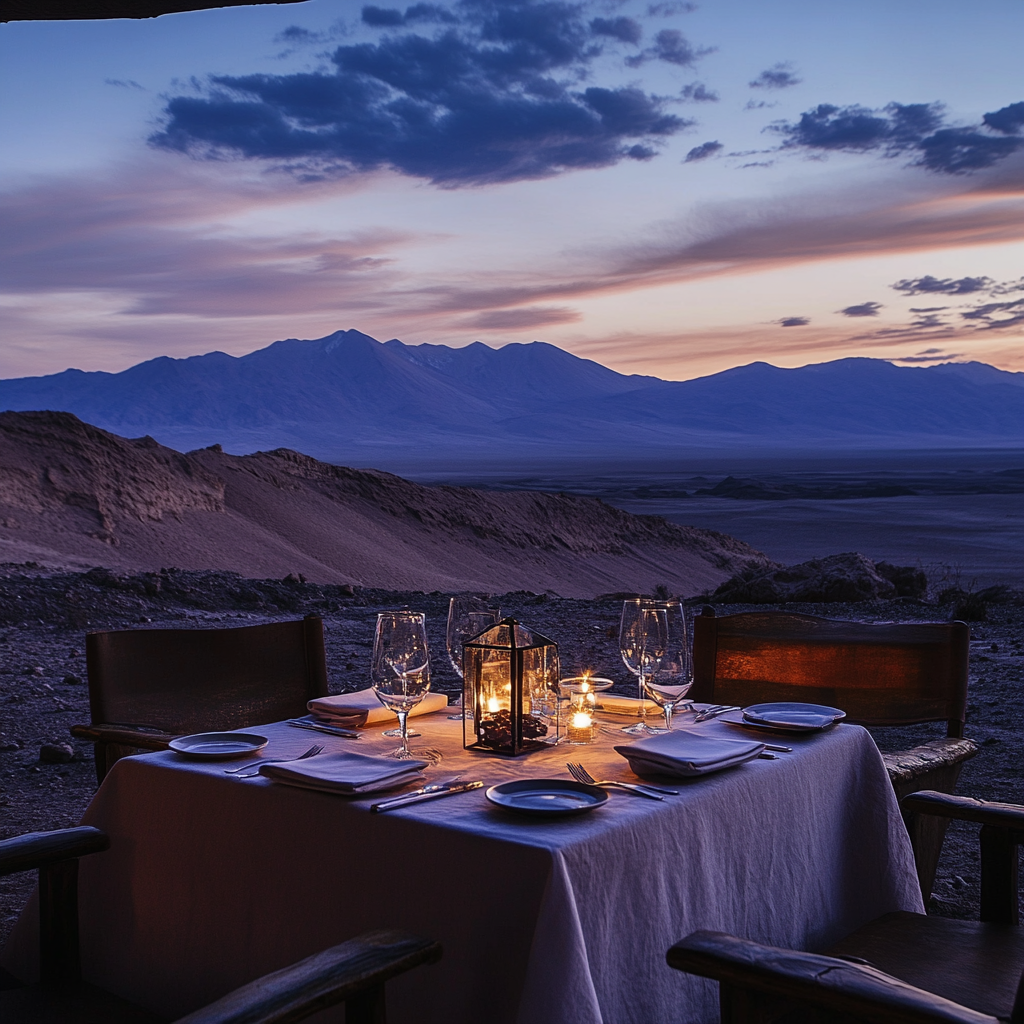 Outdoor evening dining