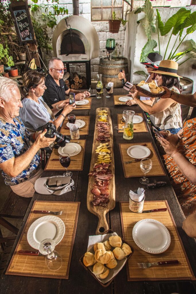 People gathered at a dinner table