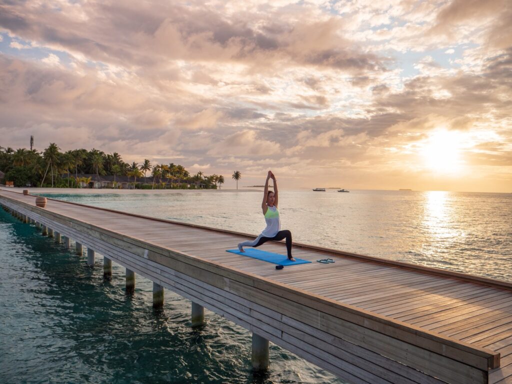 Yoga on dock