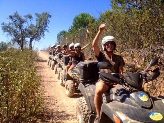 Group riding quadbikes