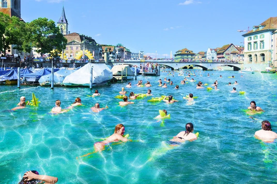 River swimming Zurich