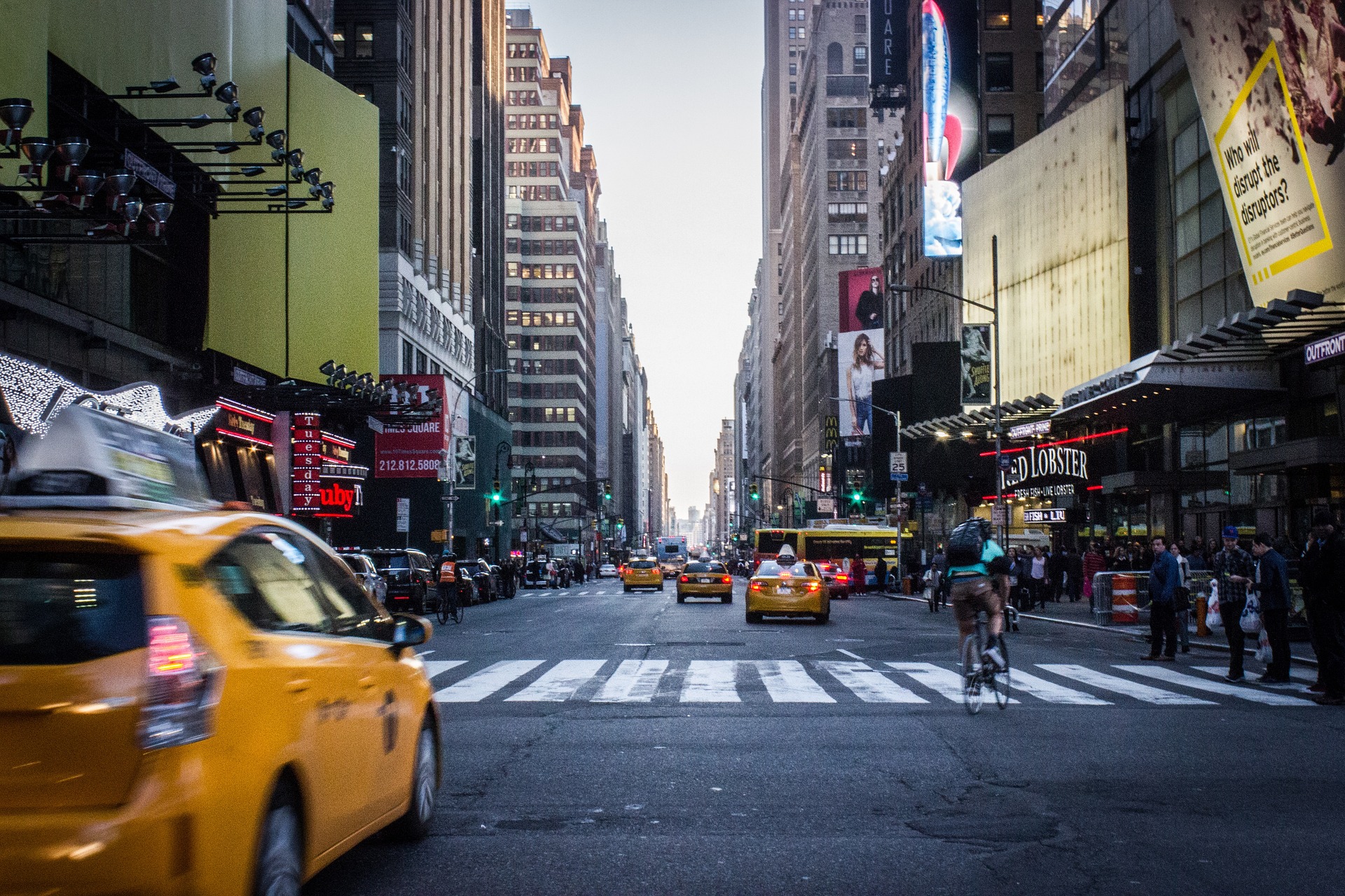 Street View of Times Square Manhattan