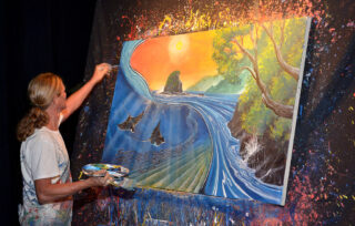 artist doing a picture